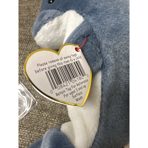 Ty Beanie Babies Echo The Dolphin 1996 Plush Toy Collectible - Picture 9 of 9